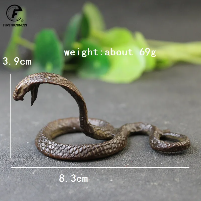 Vintage Copper Snake Ornament Decorations Tea Pet Antique Animal Boa Figurines Miniatures Home Decor Accessories for Living Room