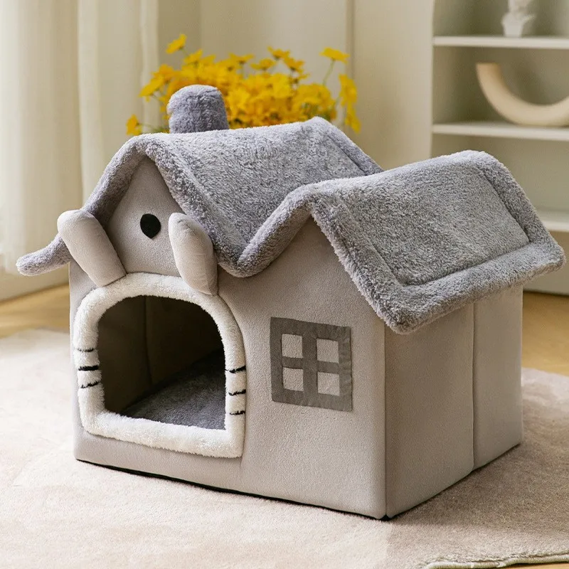 

New Style Dog House Double Roof Animal Shape House for Cats Small Dogs Pet Comfortable Sleeping Bed Cat Nest Bed Supplies