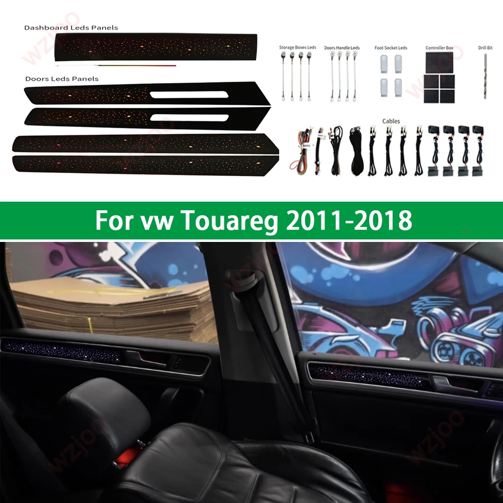 

64 Colors Symphony Ambient Lights For Volkswagen VW Touareg 2011-2018 2019-2023 Starry Sky Atmosphere Lamp Car Accessories by AP