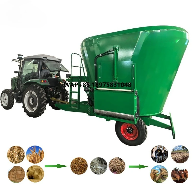 Agricultural Tmr Animal Feed Mixer Machine Cattle Breeding Farming  to Feed Cattle Blenders