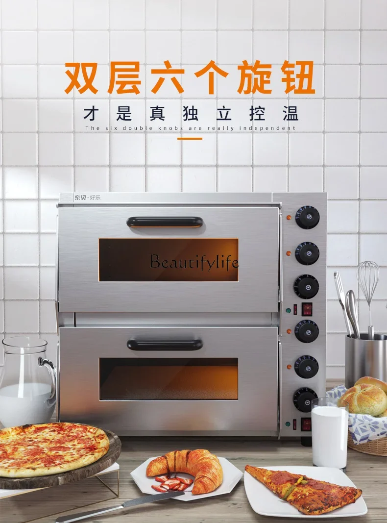 Hot Air Stove Oven Commercial Large Capacity Baking Single Layer Double Layer Pizza Oven Cake Bread Electric Oven