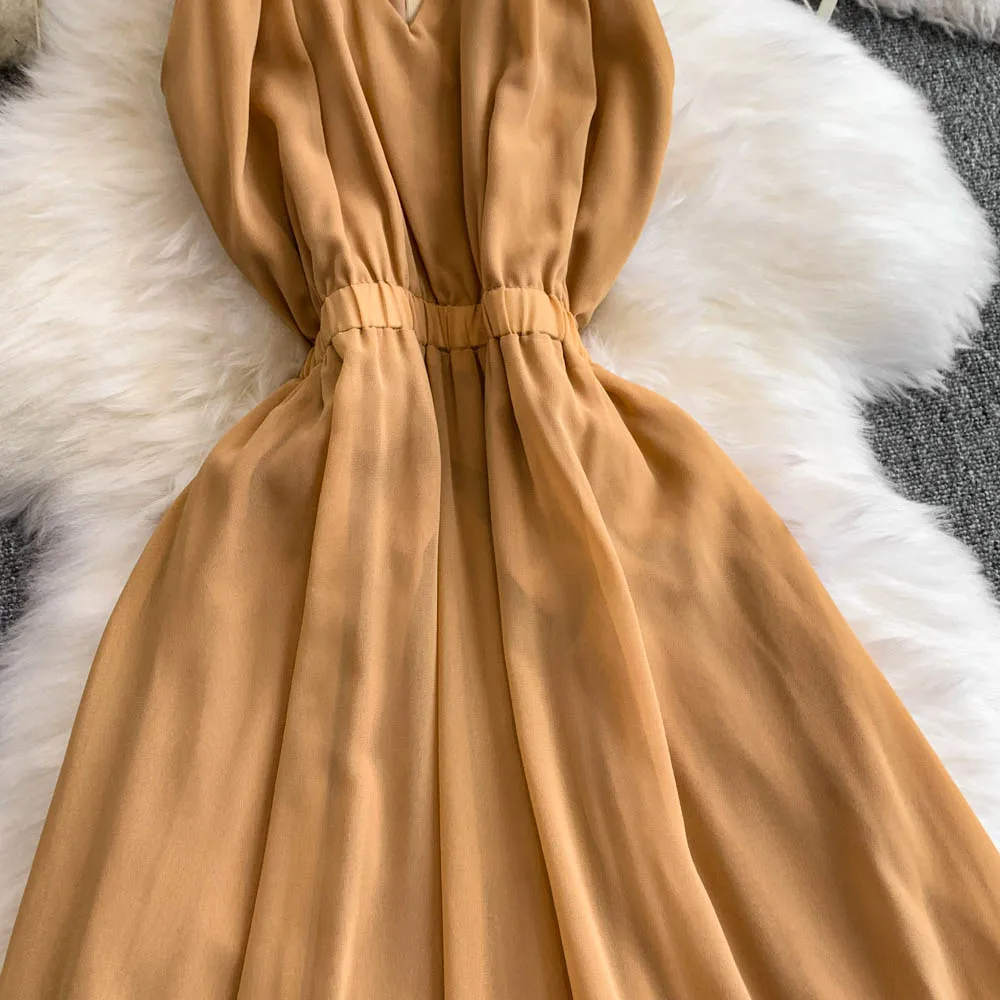 Clothland Vrouwen Sexy Kralen Diamant Maxi Jurk Uitgesneden Mouwloos Een Stuk Vrouwelijke Chic Lange Jurken Vestido QE045