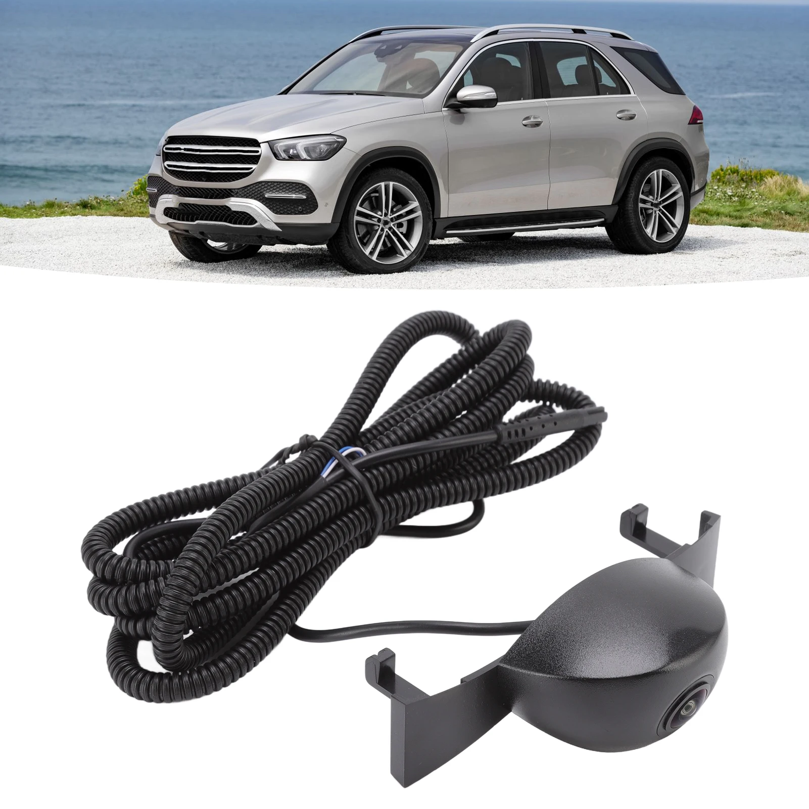

Car Front View Camera Night Vision 150° Wide Angle Replacement For Mercedes‑Benz GLE‑class Sedan W167 2019 And Up
