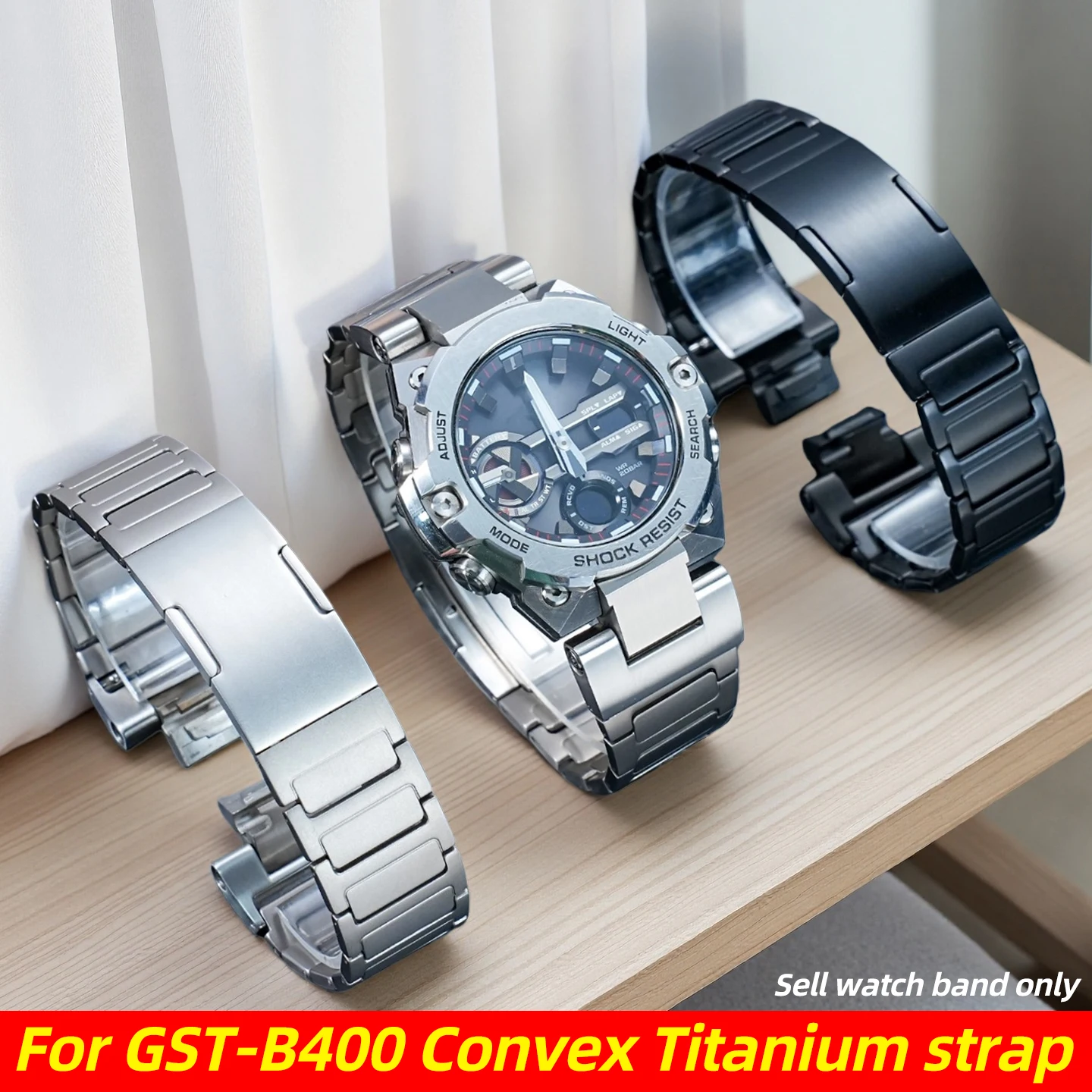 

GST-B400 выпуклый ремешок из титанового сплава для Casio G-SHOCK GST B400, мужской металлический модифицированный ремешок для часов, сменный браслет, аксессуары