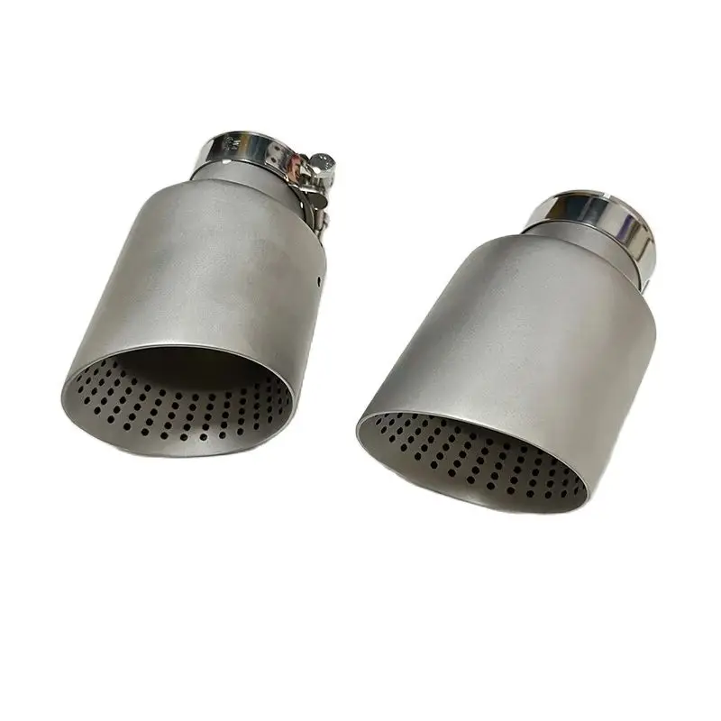 1 Pcs Matte Stainless Steel Car Exhaust Tip System Pipe Universal Exhaust Tip For VW GTI MK7 Golf7 Nozzle 60MM 63mm Muffler Tip