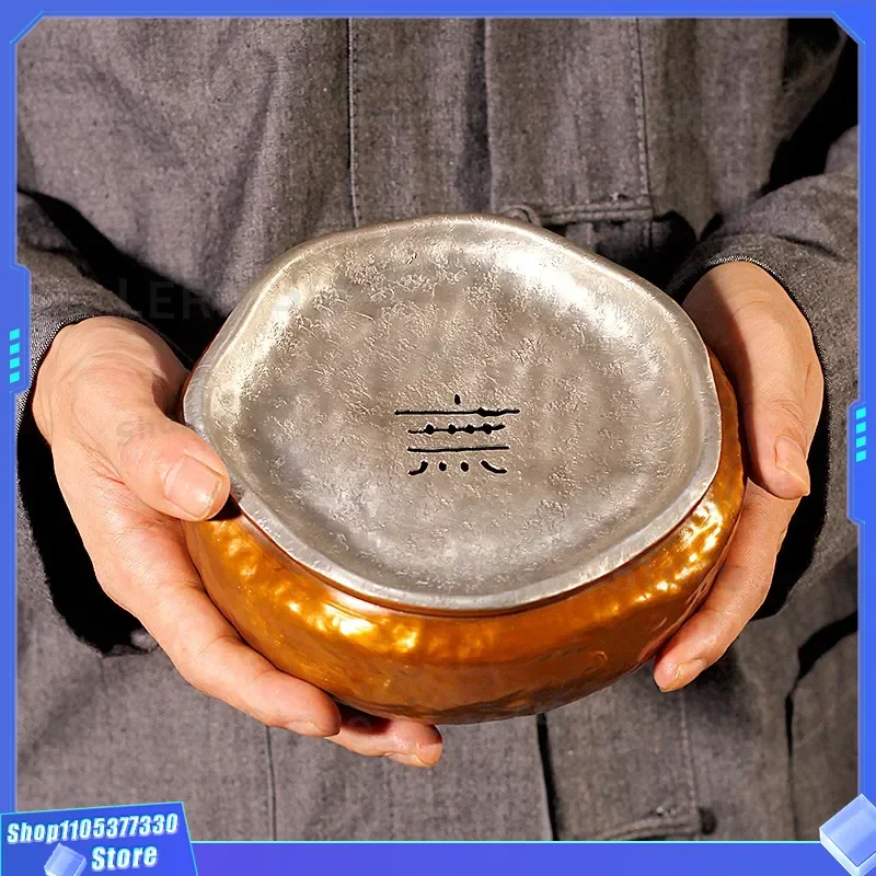 Handmade Jianshui Purple Clay Teapot with Pure Tin Lid Kung Fu Tea Set Dry Brewing Pot for Gongfu Ceremony Wholesale Copper