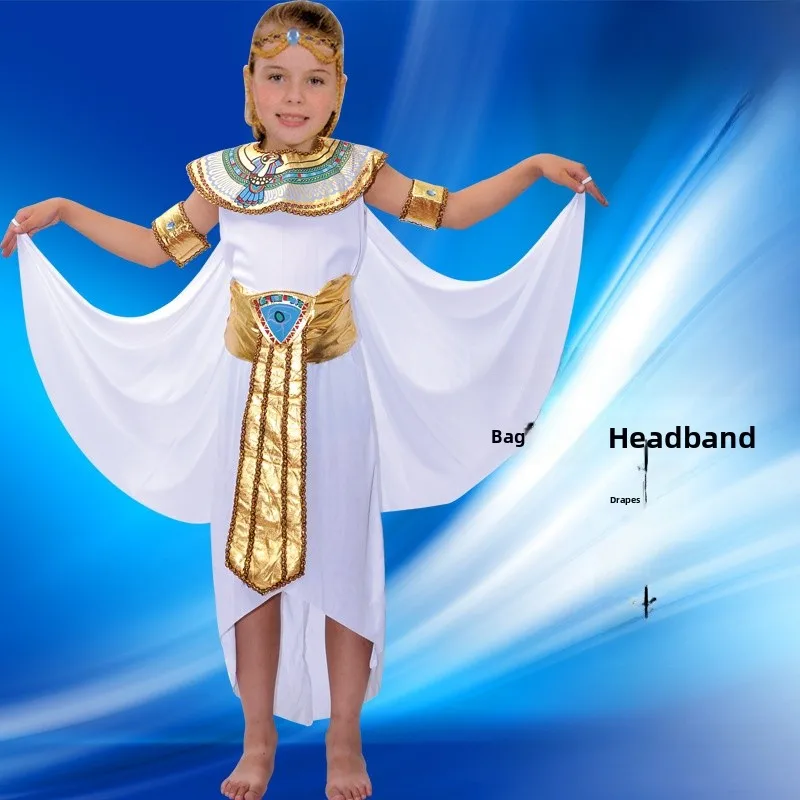 Costume da Principe e Principe Costume da spettacolo per bambini Vacanza nazionale loween Faraone Regina Cosplay Costume tradizionale