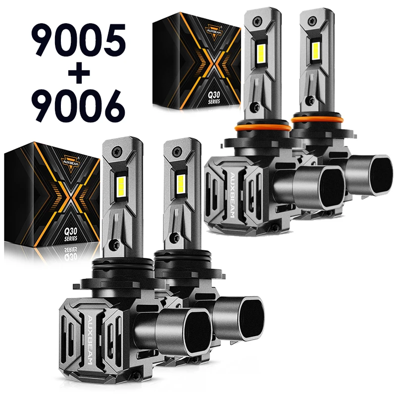 

AUXBEAM 9005 + 9006 Светодиодные противотуманные фары Лампы для фар 110 Вт 24000LM Беспроводные светодиодные лампы Plug and Play