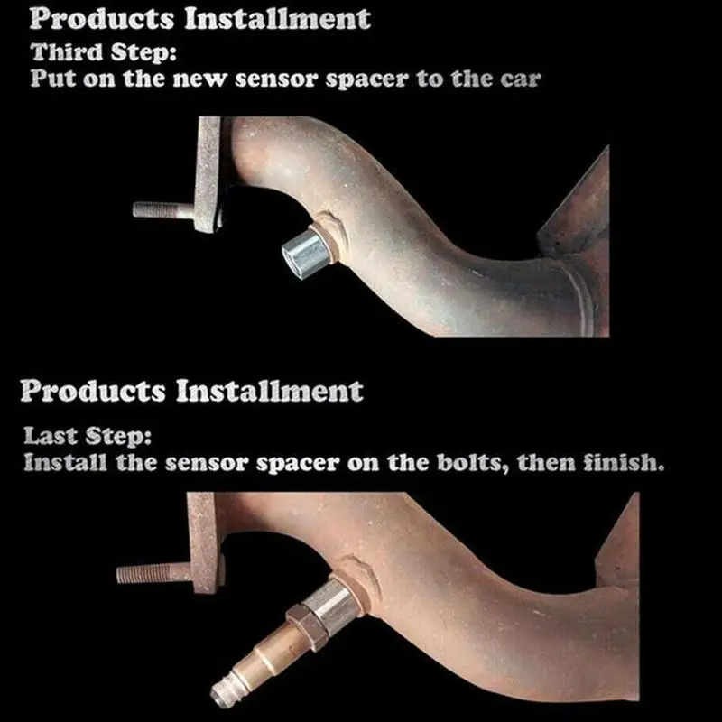M18x1.5 Automotive Sensor Adapter Auto Oxygen Sensor Spacer Mini Oxygen Catalyst Sensor Car Durable Modification Accessorie