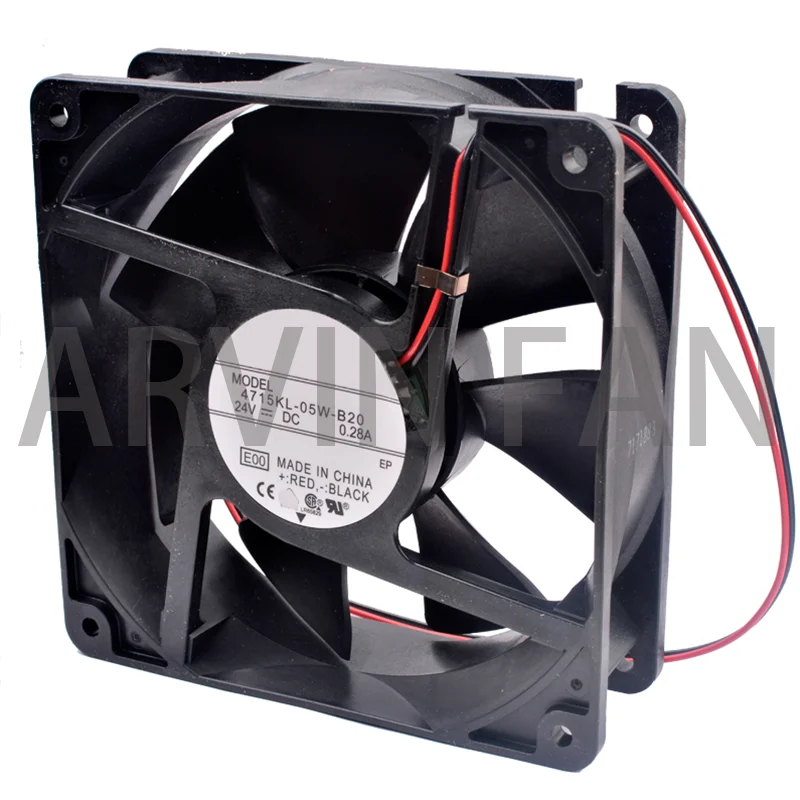 4715L-05W-B20 12cm 120mm 120x120x38mm DC24V 0.28A 2 Lines Double Ball Low Noise Frequency Converter Cooling Fan