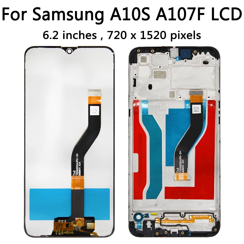 6.2“Screen For Samsung A10S A107 A107F LCD Display Touch Screen Digitizer Assembly For Samsung A10s Display With Frame