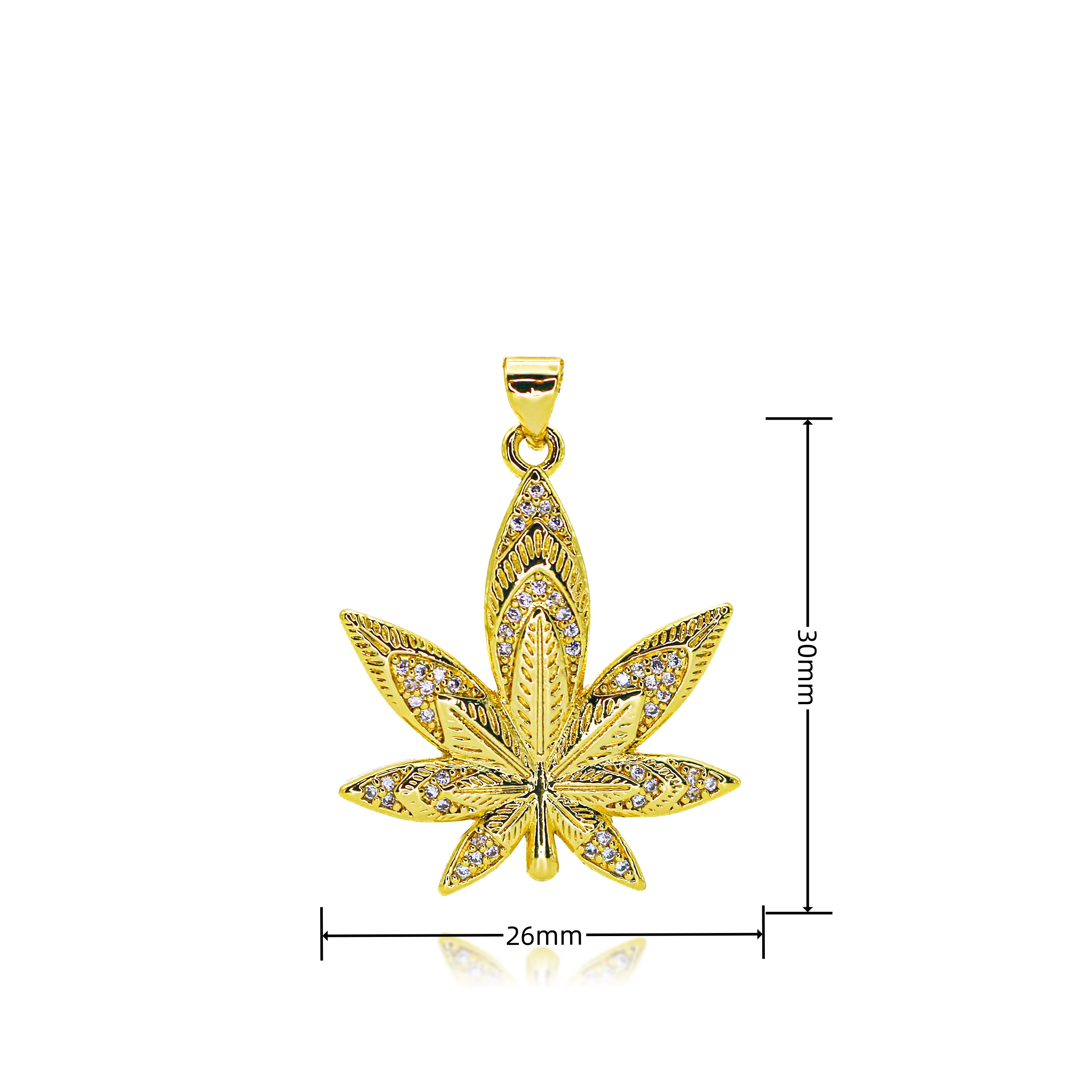 Copper Gold Plated Hemp Leaf Charms for Necklace DIY Jewelry Making Marijuana Leaf Pendant Maple Leaf Jewelry Supplies Gifts
