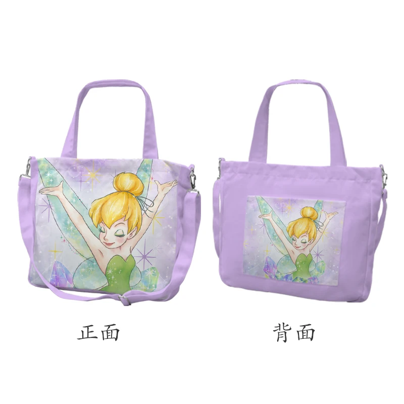 

Disney Princess Tinker Bell 8841 Anime Shoulder Bags Customized Cartoon Shopping Bag Casual Tote Storage Handbag Gift