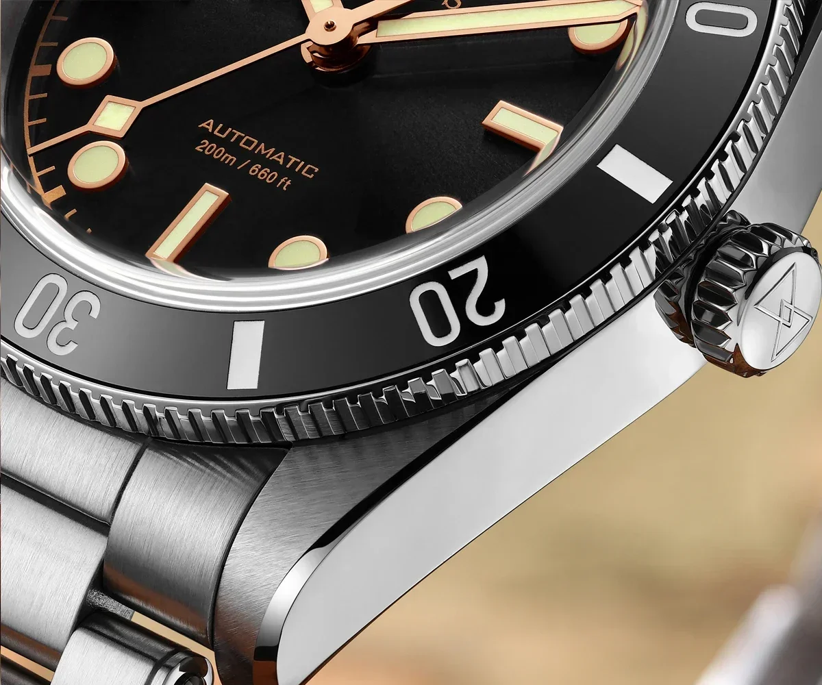 Cronos BB54 luksusowy zegarek dla mężczyzn 37mm w stylu Vintage automatyczne zegarki na rękę żeńskie linki końcowe Sapphire 20 Bar wodoodporne BGW-9 C3 Lum