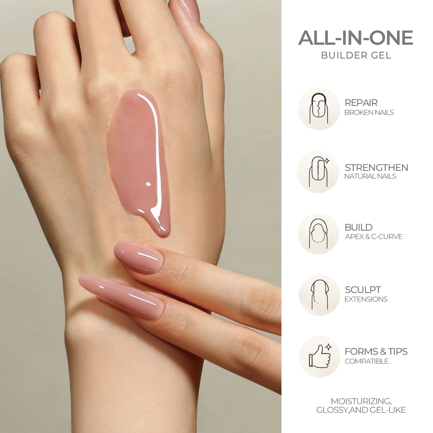 Nailpop Summer Dopamine Gel Polish 20 Colors Kit 8 Color Gel 12 Builder Gel for Nail Art Salon Professional Home Use 10ml