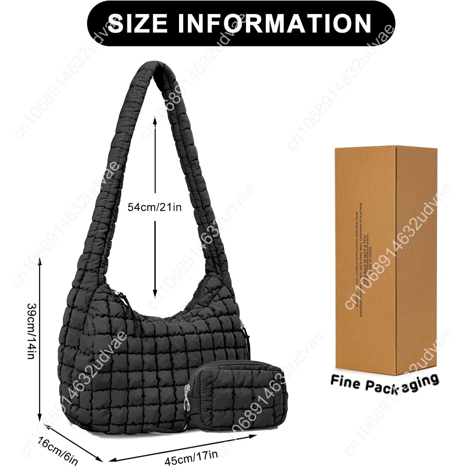 Puffer Tote Bag for Women Large Quilted Puffy Lightweight Carryall Crossbody Tote Bag for Women