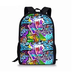 Personality Graffiti Backpack Student School Bag Boys Girls Travel Storage Rucksacks Men Women Teenager Daily Casual Backpacks