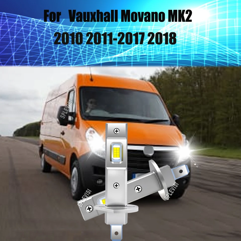 

LED H1 80W Headlight Hi Beam innovative design matches the exact size of stock bulbs,For Vauxhall Movano MK2 2010 2011 2012-2018