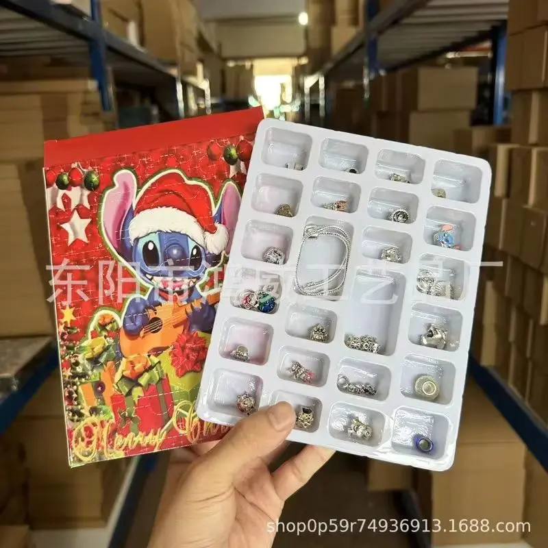 عيد الميلاد تقويم القدوم صندوق أعمى ديزني ميكي غرزة أساور 24 يوما عيد الميلاد العد التنازلي التقويم Diy بها بنفسك مجوهرات هدايا عيد الميلاد #5