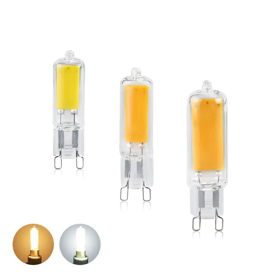 

5pcs G9 LED Light Bulbs 220V 5W 7W 10W No Flicker Glass COB G9 LED Lamp Lampada LED Chandelier Spotlight Replace Halogen Lamp