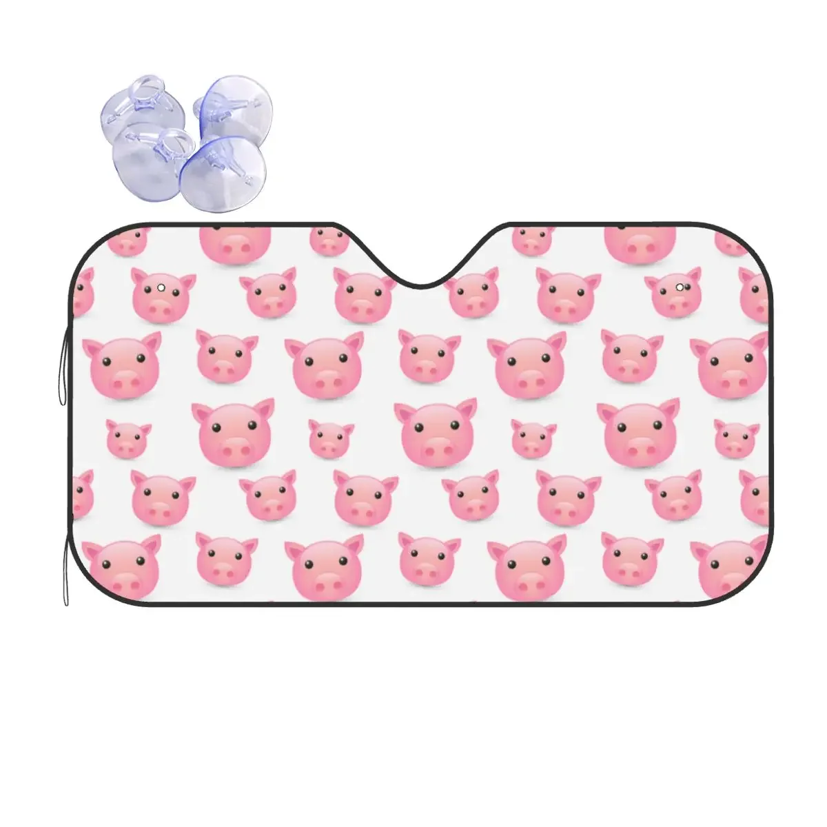 

Cute Pig Pink Windshield Sunsha Cartoon Animal Universal Car Front Windshield 76x140cm Sunsha Visor Heat Reflector