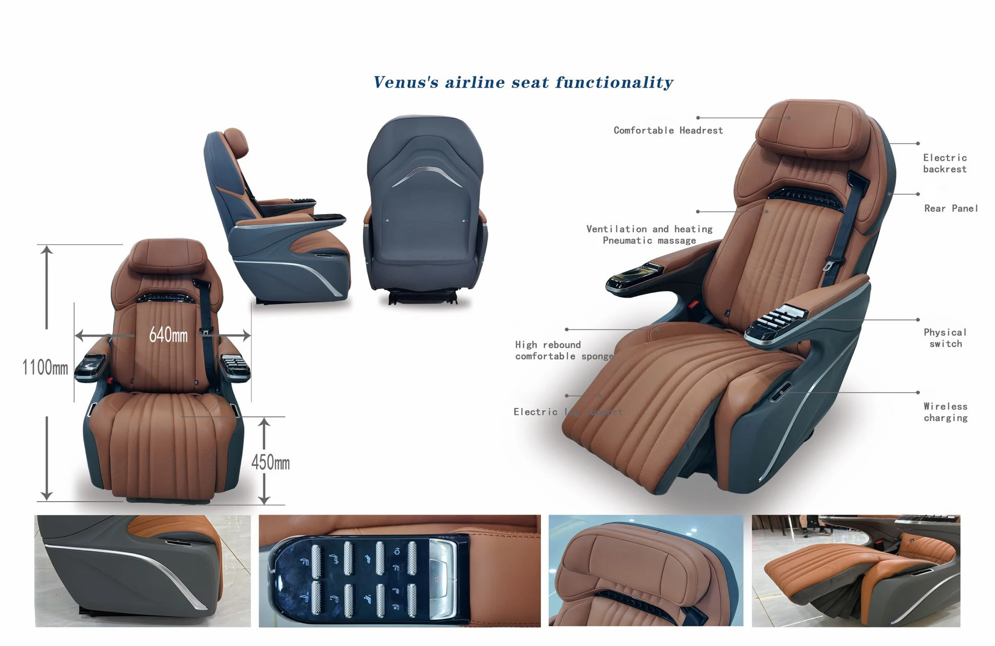 Wholesale export of automotive and aviation seats, MPV luxury seats
