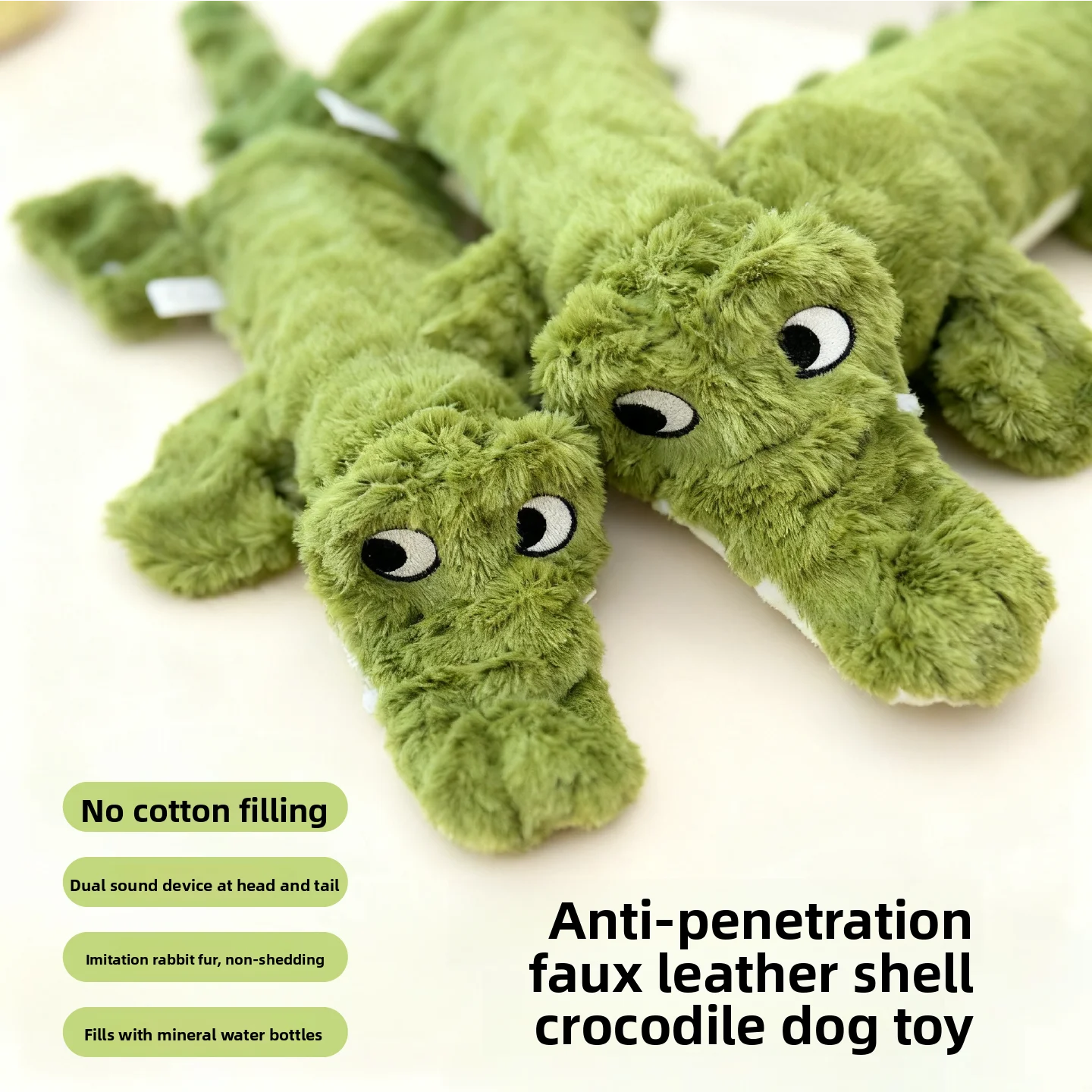 Juguete interactivo de cocodrilo para perros, juguete interactivo sin algodón con sonido para mascotas, limpieza de dientes, hisopo de algodón para la salud Dental