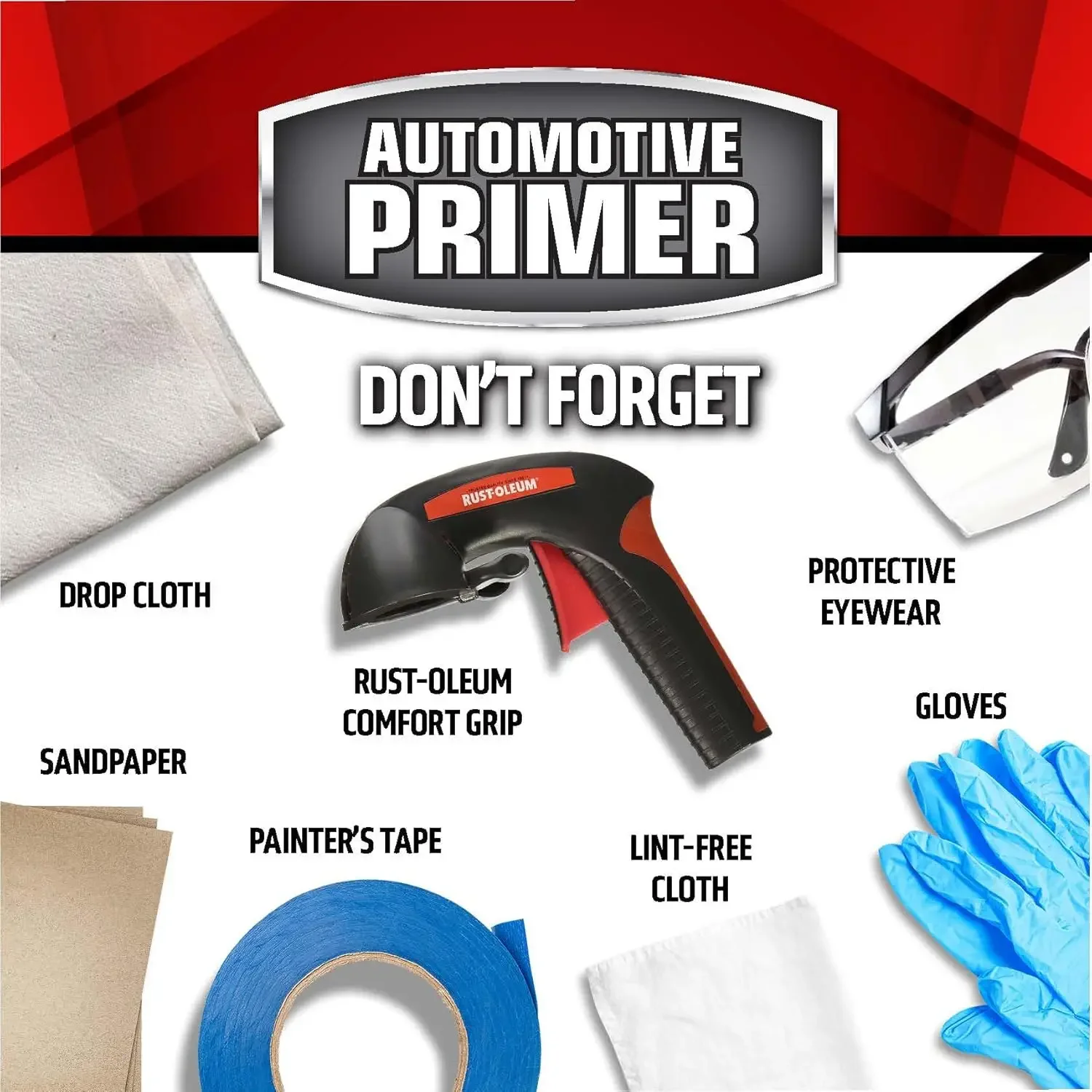 2-in-1 Rust Inhibitor Primer Spray - 12 oz Formula for Automotive Repair and DIY Metal Surface Protection