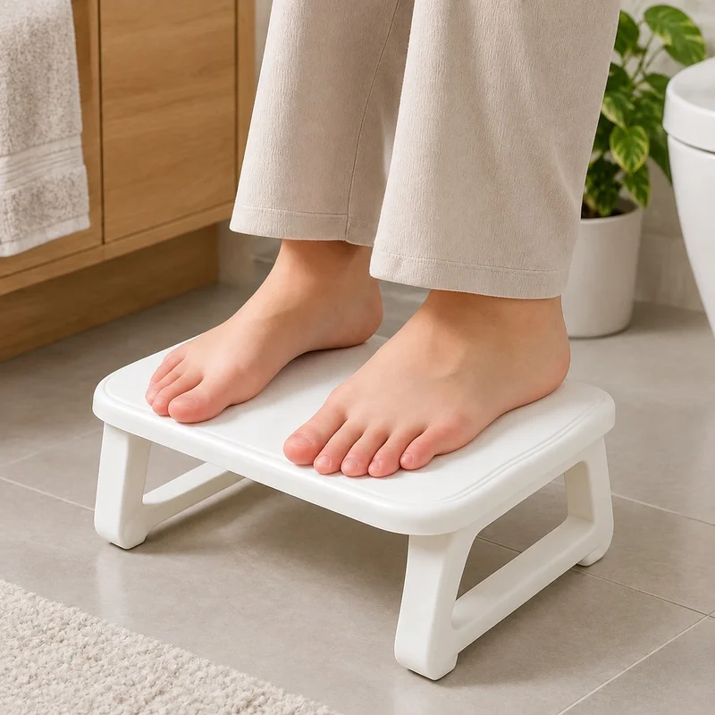 Adjustable Under-Desk Footrest Featuring Massage Rollers for Enhanced Home and Office Comfort