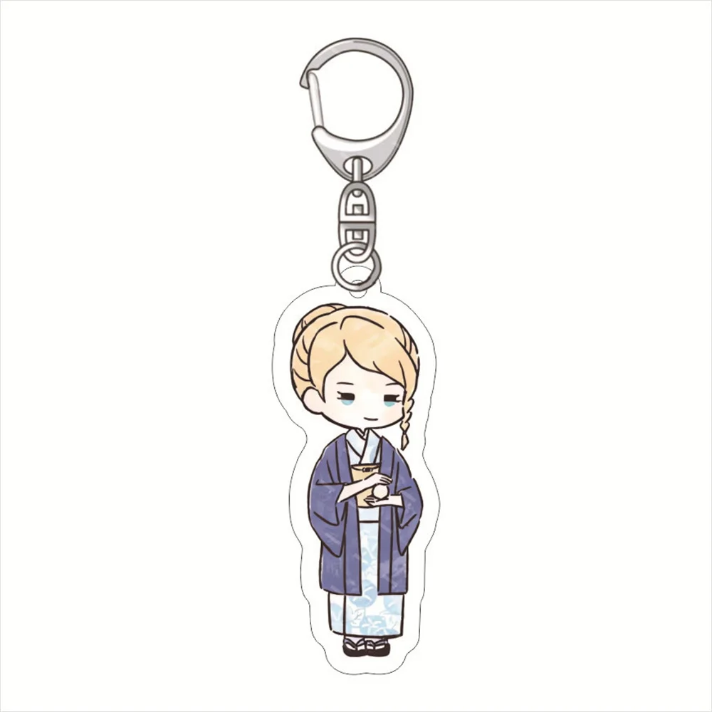 Anime Cosplay Keychain Asta Yuno Noell Cartoon Figure Acrylic Metal Key Chain Bag Charm Decoration Fashion Jewelry