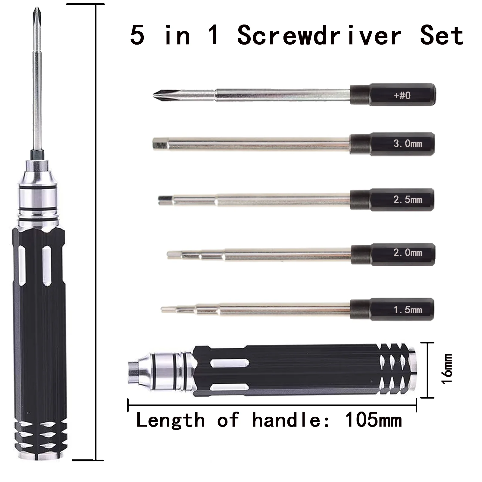 TYHM 5 في 1 سداسية مفك أداة إصلاح مجموعة ل RC هليكوبتر طائرة بدون طيار الطائرات RC سيارات RC قوارب RC نموذج