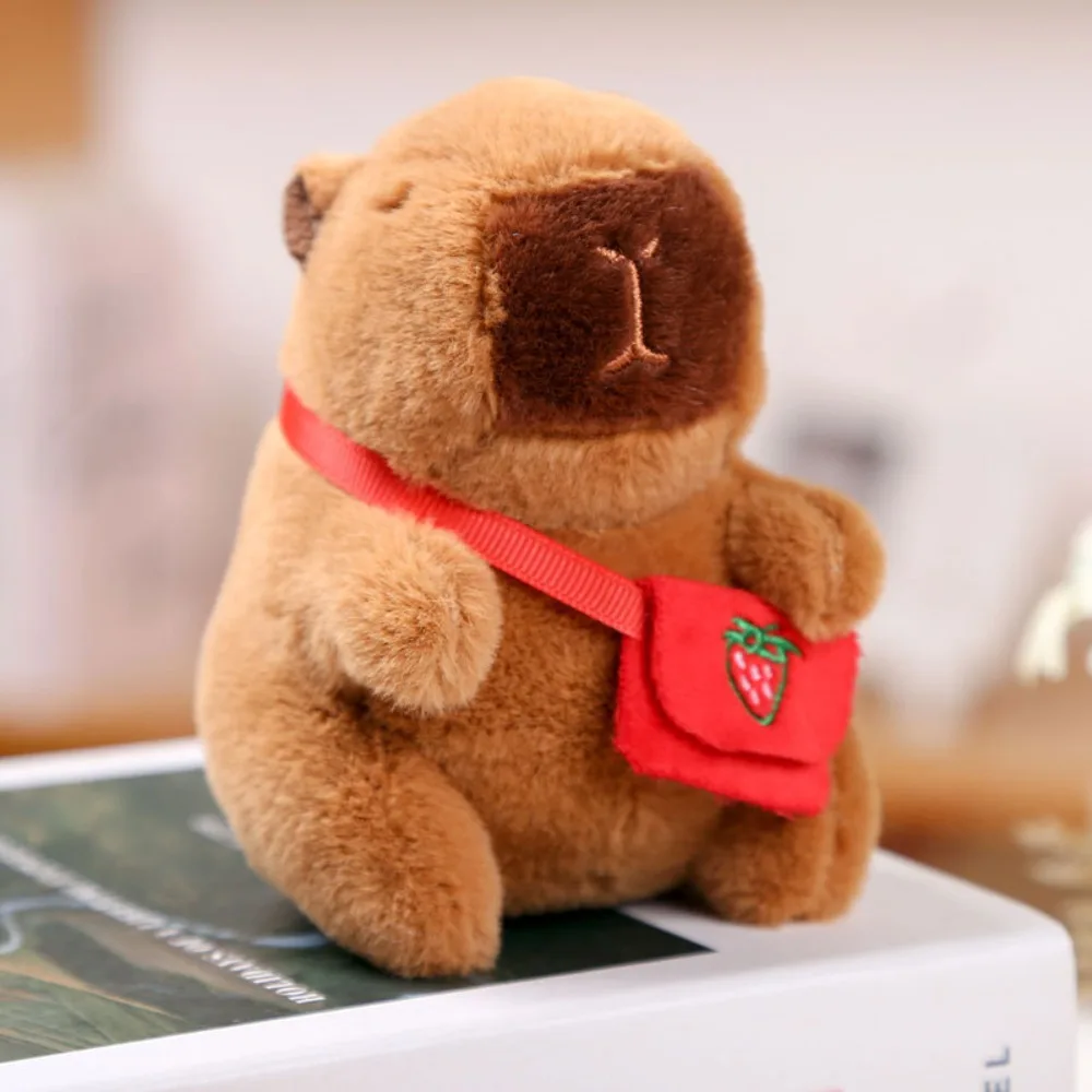 Kawaii Multi Style Plush Capibara 12cm Plush Keychain Accessories Capibara Stuffed Doll Car Couple