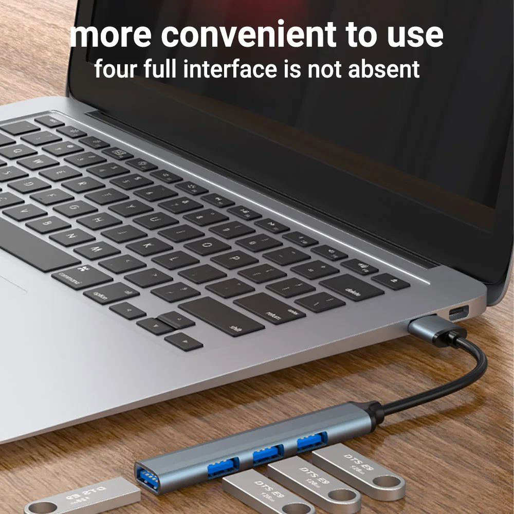 USB 3.0 2.0 Type C 4 Ports Multi USB Splitter Adapter OTG For iPhone 17 Samsung HUAWEI Xiaomi Macbook PC Computer Accessories