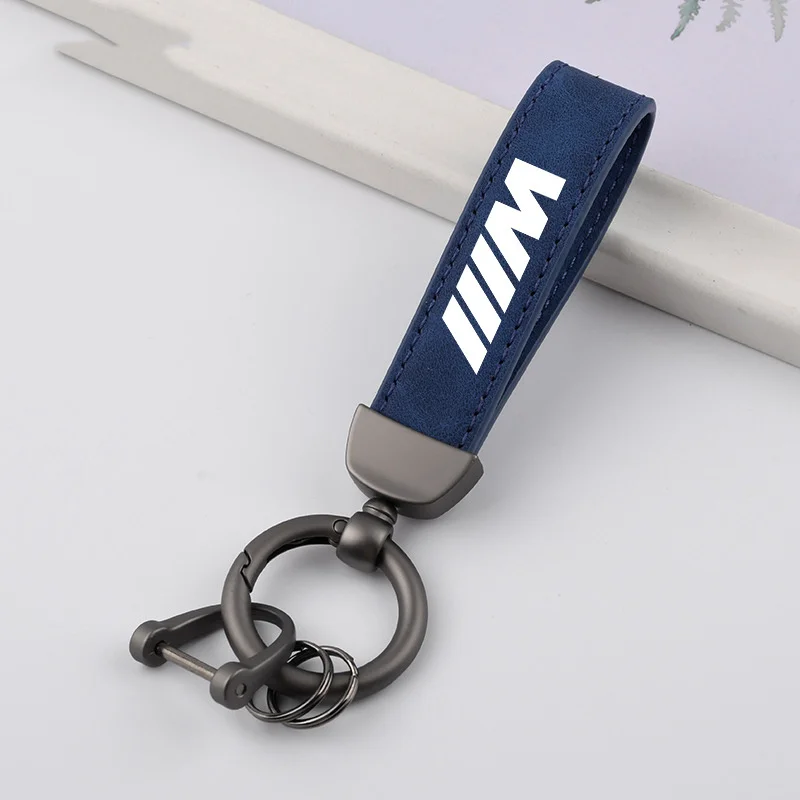 High-quality Car Keychain Gift Pendant Leather Key Ring For BMW M Power Performance M3 M5 X1 X3 X5 X6 E46 E39 E36 E60 E90