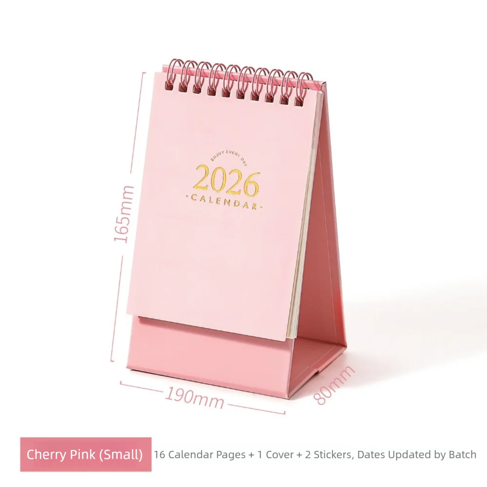 

Simple Coil 2026 Desk Calendar Portable Desktop Decoration Schedule Planner Mini Calendar Gifts