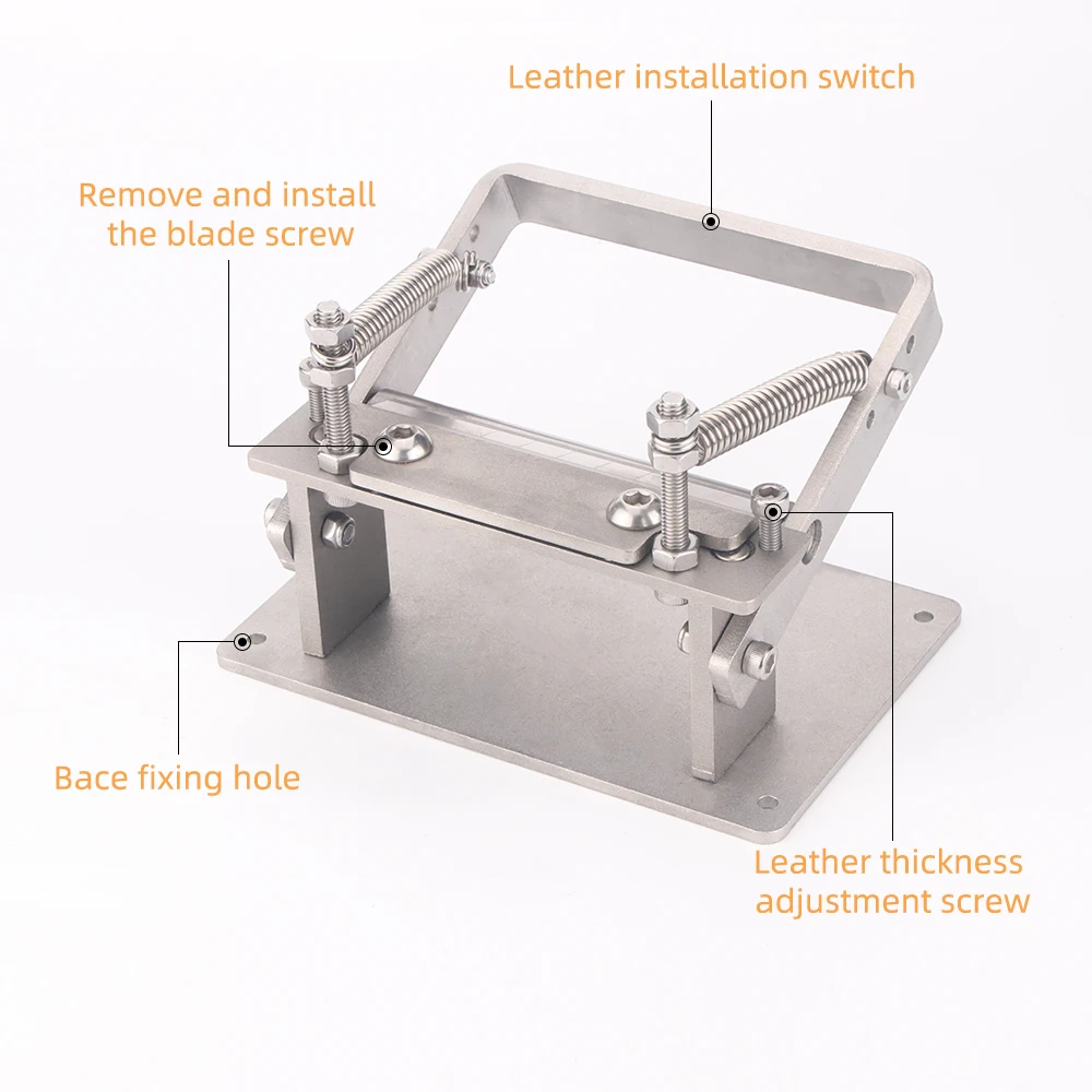 Leather Thinning Machine, Cowhide Shovel Thinning Machine, Manual DIY Stainless Steel Belt Vegetable Tanned Leather Thinning Mac