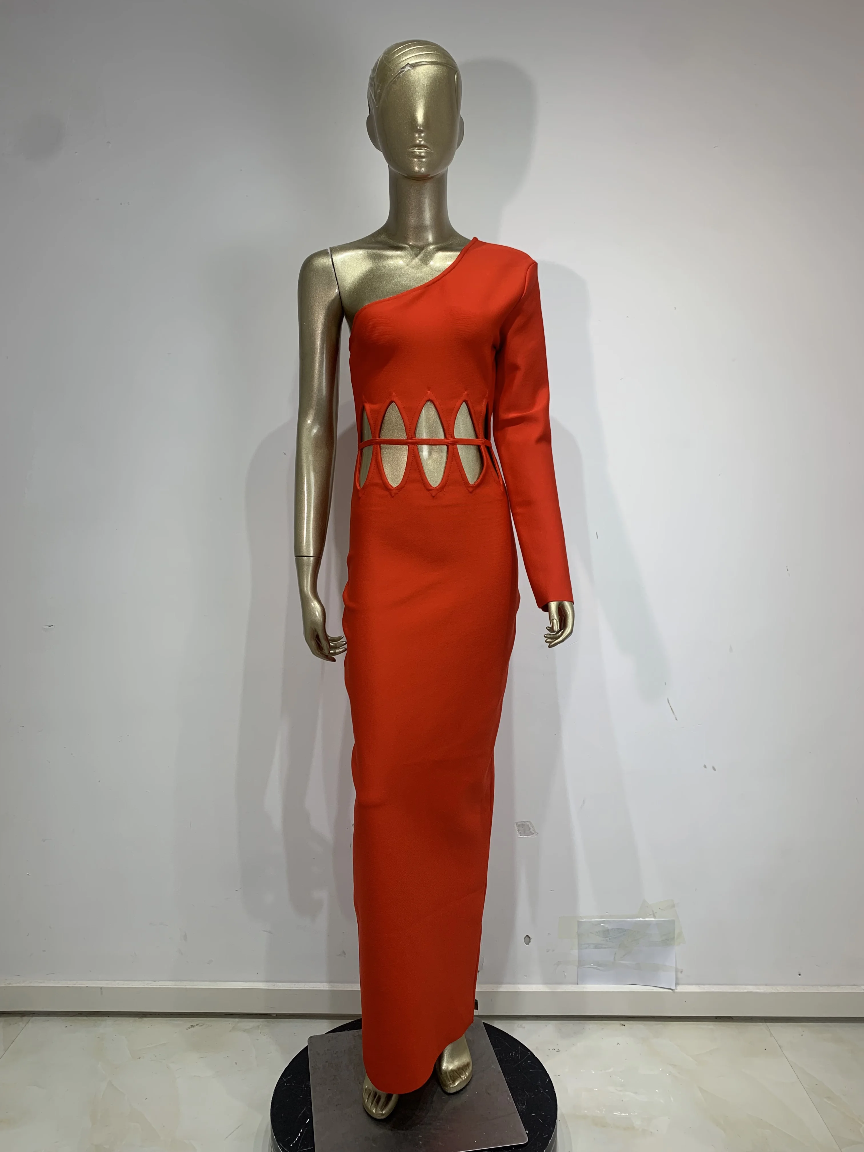 여성 섹시 컷아웃 원숄더 슬리브 밴디지 바디콘 드레스 셀럽 우아한 이브닝 파티 나이트클럽 생일 드레스