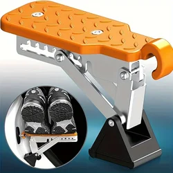 Chrome-Plated Aluminum Alloy Car Foot Pedal Step Board with Hook, Universal Vehicle Auxiliary Running Boards for Easy Access