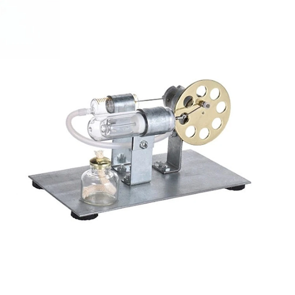 Single Cylinder Stirling Engine Model Scientific Physics Experiment Demonstration Teaching Aid Metal Stirling Generator Model