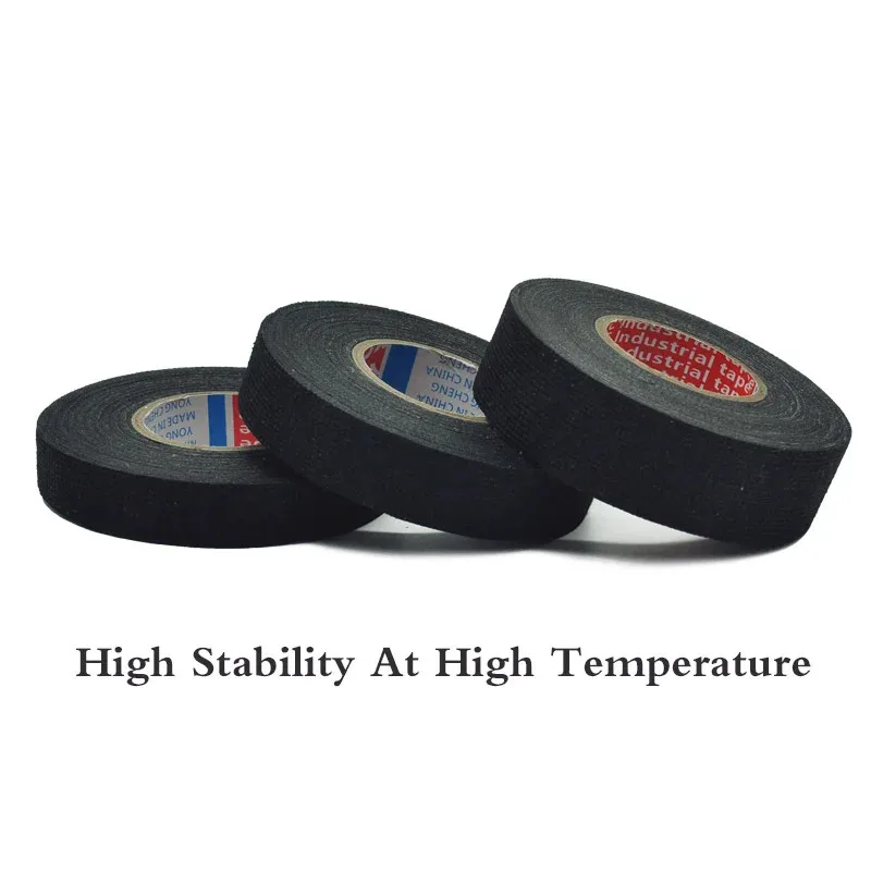 1/2/3Pcs Heat-resistant Adhesive Cloth Fabric Tape For Automotive Cable Tape Harness Wiring Loom Electrical Heat Tape