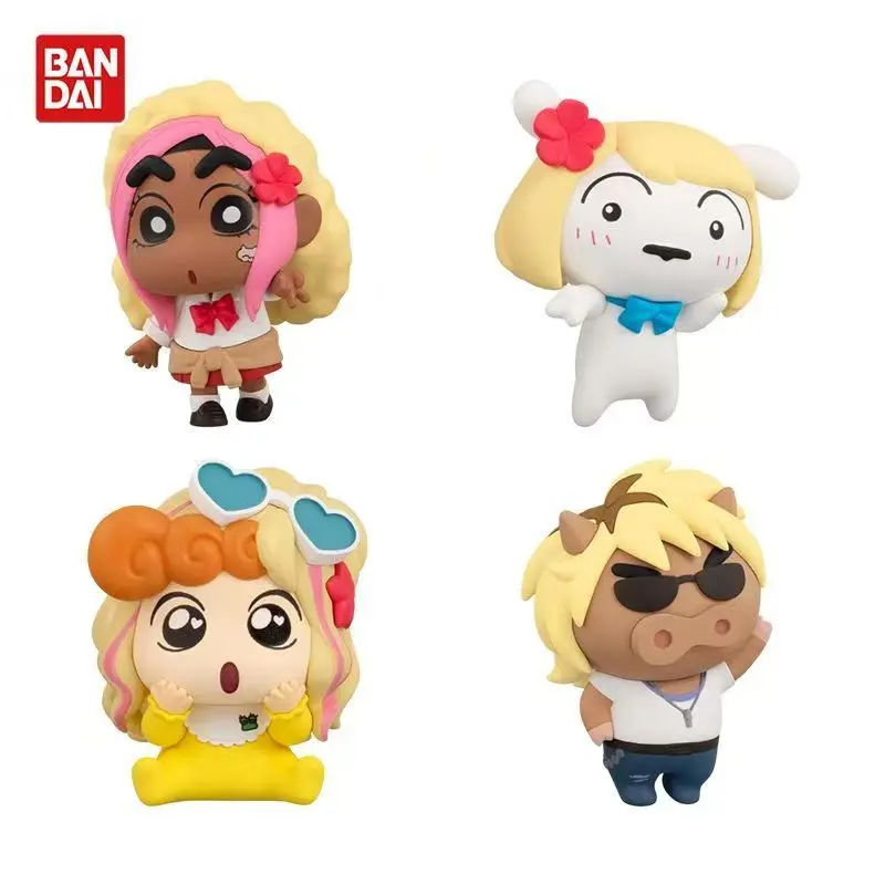 Hot Sales Bandai Crayon Shin-chan Gals Figure Shinnosuke Shiro Himawari Buriburizaemon Mini Collectible Model Doll Ornament Toy