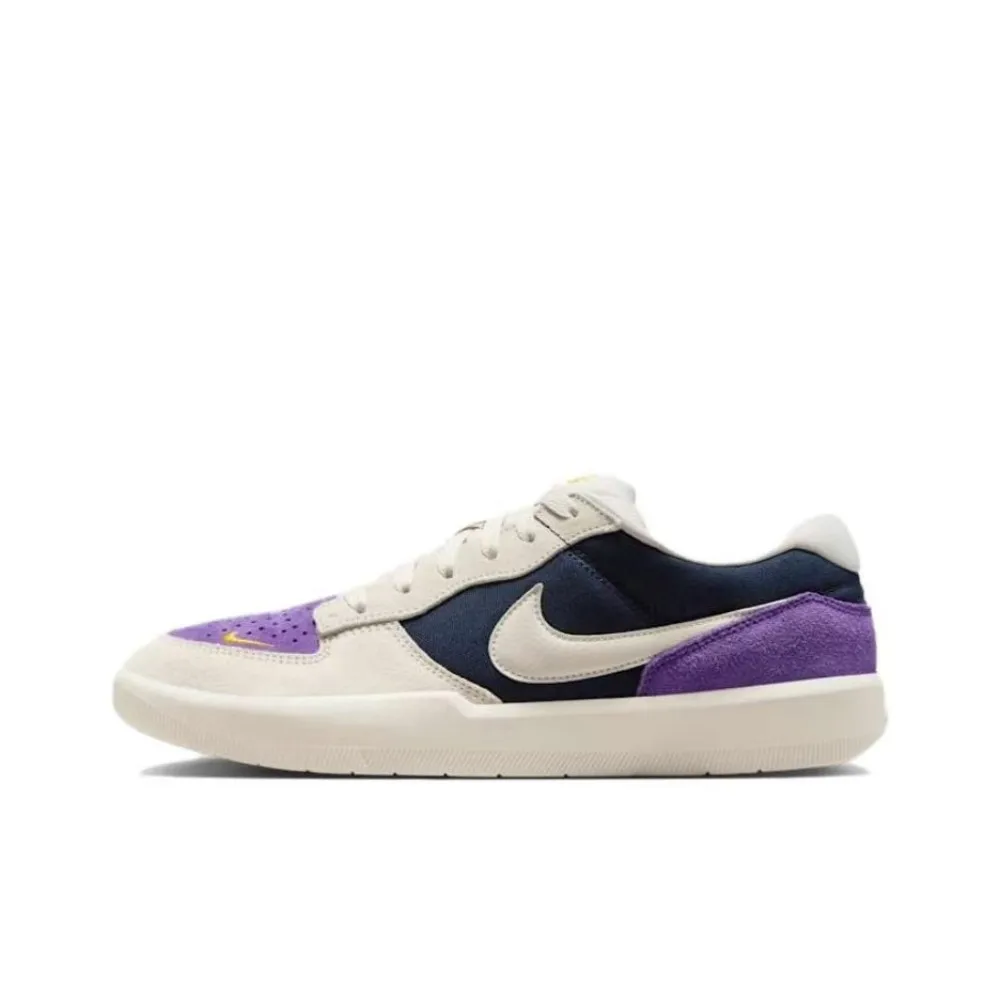 Nike SB Force 58 Comfortable and versatile Durable and breathable Low-top skate shoes Unisex style Beige/Purple DV5477-403