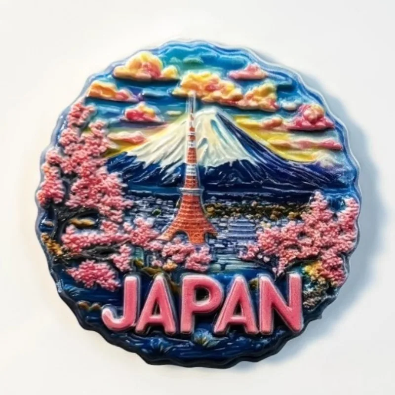 Japan Souvenirs Okinawa Shima Fridge Magnets Tokyo Tower Mount Fuji Fridge Stickers Home Decoration Wedding Gifts