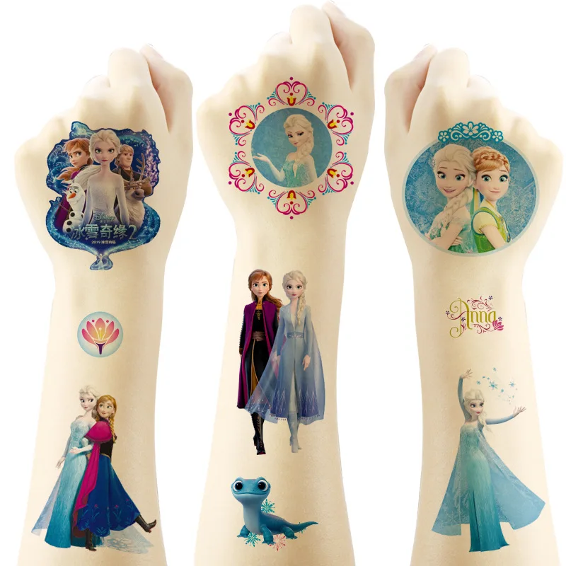 1/4pcs Disney Frozen Tattoo Stickers Party Favor Girls Kids Birthday Party Gifts Anna Elsa Princess Gift Bag Filling Material