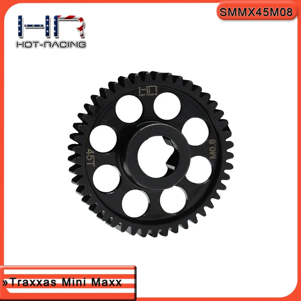 

Запчасти HR, стальные большие зубья 0,8 м, 45 т для Traxxas Mini Maxx, радиоуправляемая модель автомобиля, аксессуары для багги