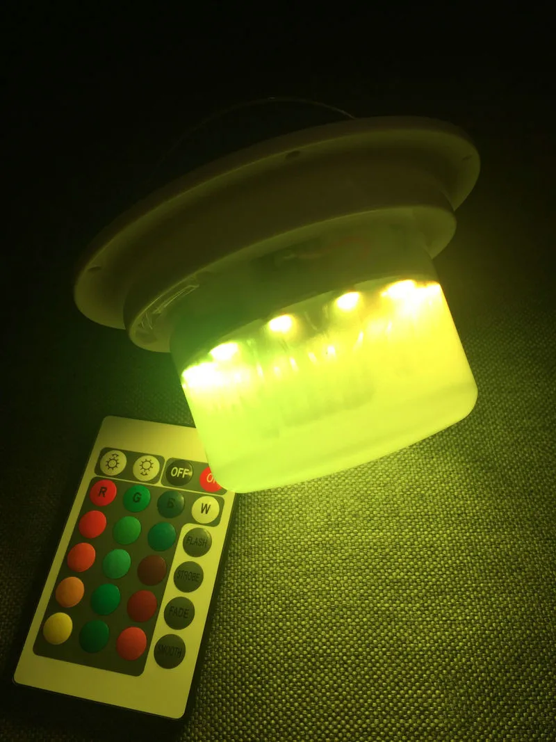 Mini USB Rechargeable RGBW Light Base W/Remote LED Furniture Mood Hanging Light Enhancer Wedding Table Decoration 85mm(Dia.)