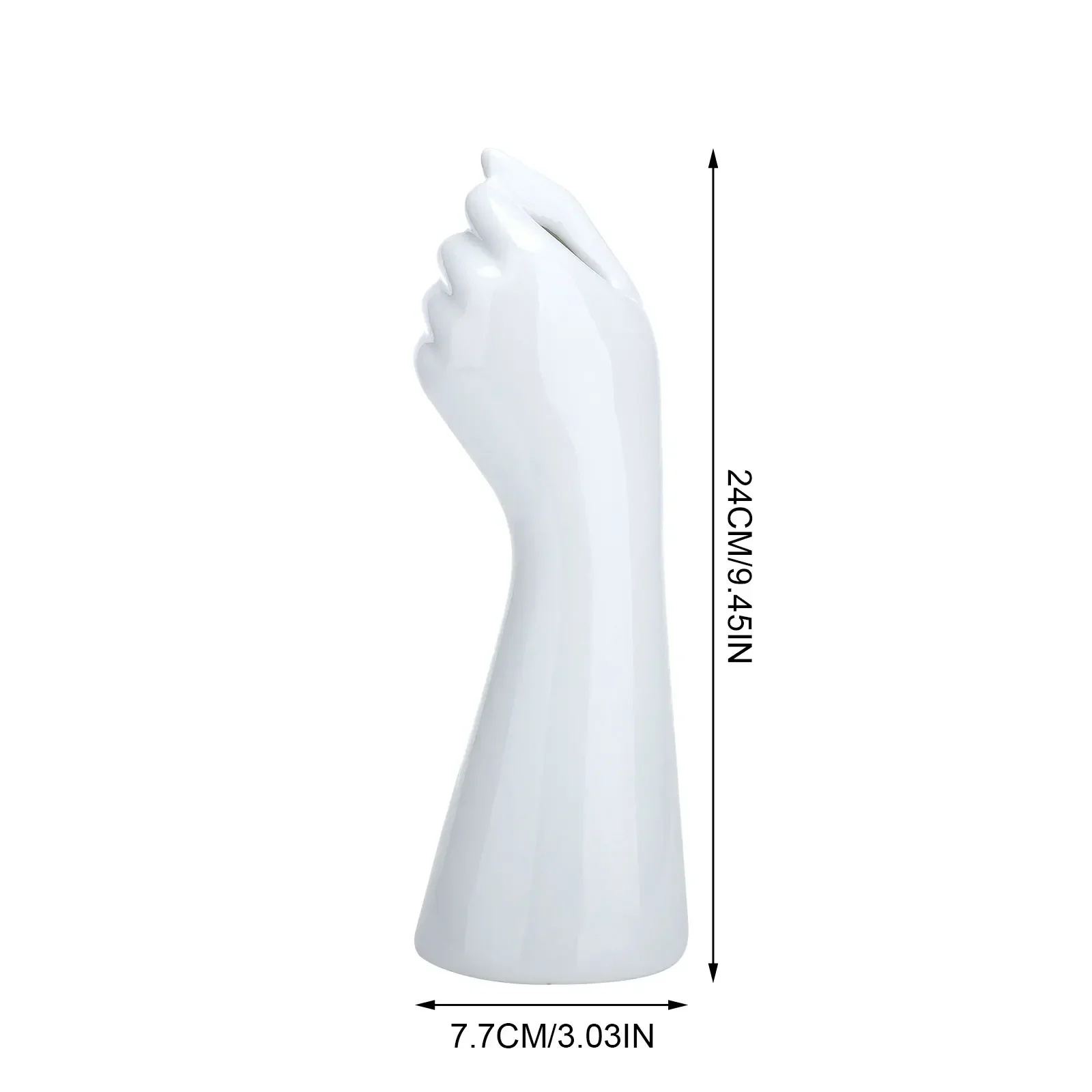 White Arm Hand Vases Pots Ceramic Vintage Decoration Art Abstract  Portrait Look Dried Flowers Vase Modern Home Decorations
