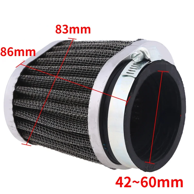 42-60mm Universal Motorcycle Air Filter Intake Air Cleaner for Honda Yamaha BMW Suzuki Moto Dirt Bike Scooter Air Filter Cleaner