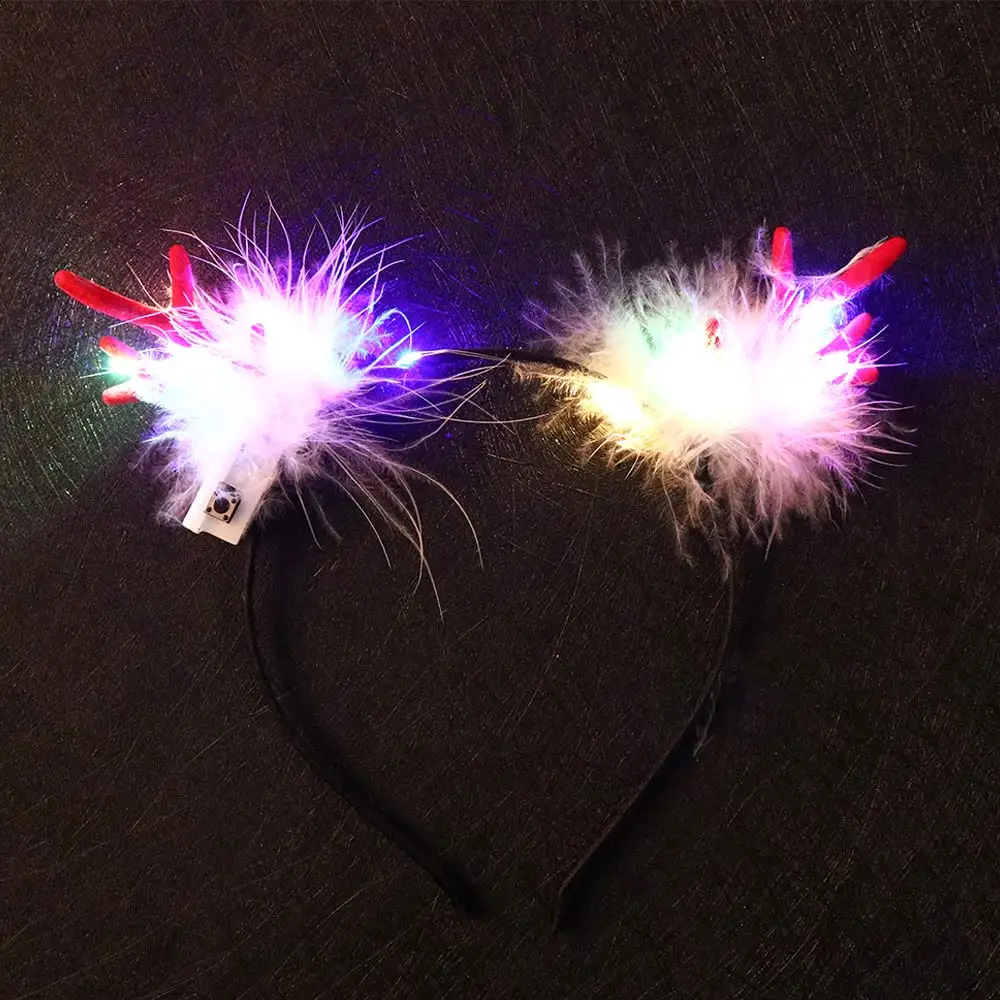 

Party Birthday Funny Vocal Concert Cosplay Plush Christmas Headbands Elk Antler Women Hair Hoops Korean Style Hairbands