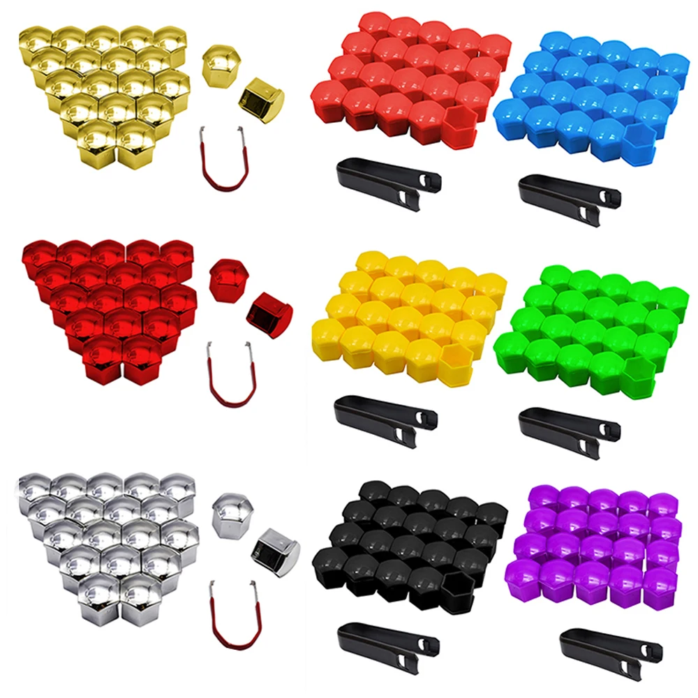 20pcs Car Wheel Nut Caps Cover Center Protection for Alloy Wheel Bolt Caps 19mm 17mm 21mm Car Tyre Nut Bolt Exterior Decoration